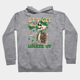 Lets Get Lucker Up, Retro St Patrick's Day, Lucky, Shamrock Hoodie